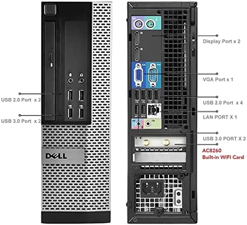 Настолни компютри Dell OptiPlex 7020 i7-4790 3,6 Ghz, 32 GB оперативна памет, Нов SSD-диск с капацитет 2 TB,