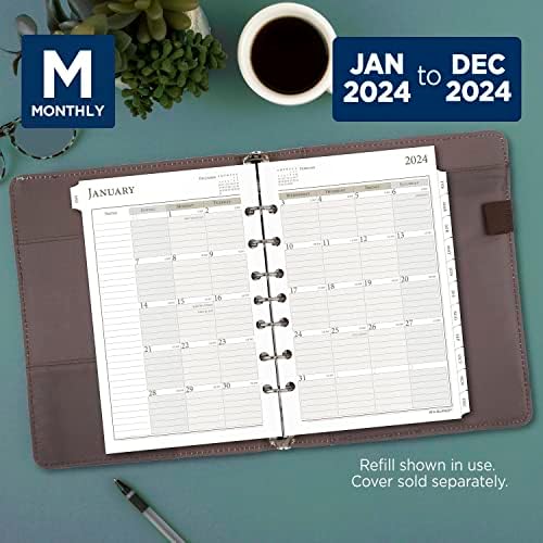 Удобен Дневник на 2024 година, се попълва на две страници на ден, 5-1/ 2 x 8-1 / 2, Настолен, с отрывными листа (481-225-24)