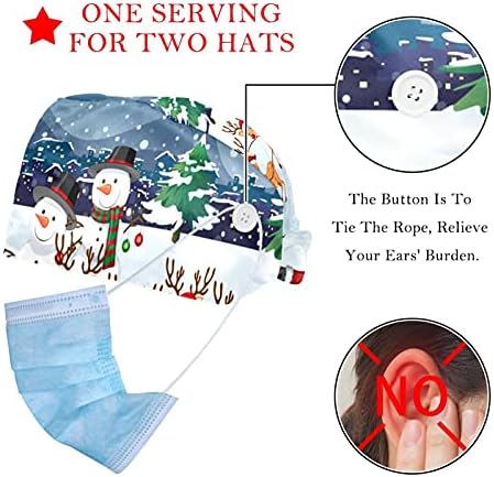 BeCrazier Коледни снежни човеци на Открито, Регулируеми Работни Шапки, Работни Шапки за Жени и мъже, 2 Опаковки