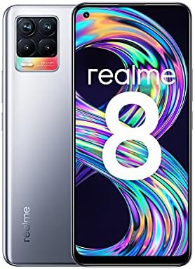 Смартфон Realme 8 4G с две SIM-карти, 64 GB ROM + 4 GB RAM (само GSM | Без CDMA), отключени в завода на 4G / LTE (Cyber Silver) - Международната версия