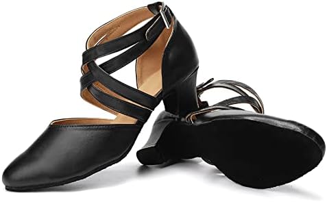 AOQUNFS/Дамски Обувки За Латино Танци балната зала, Танцови Обувки Със Затворена пета кутия, Характерна Обувки за съвременно