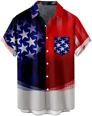 Тениски MIASHUI с V Образно деколте, Мъжки Ризи с Флага на Деня на Независимостта, 3D Дигитален Печат, Персонални Модни Тениски