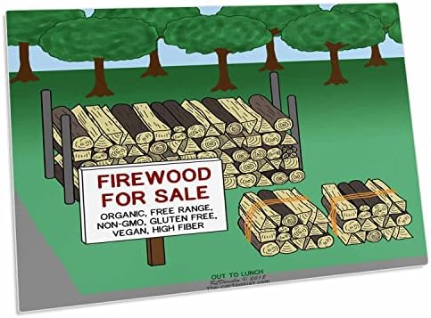 Дърва за огрев 3dRose Firewood - Органични, свободно отглеждане, без ГМО, без глутен. - Подложки за работния плот (dpd-305997-1)