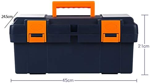 ALREMO HUANGXING - Преносим кутия за инструменти с Подвижна чекмедже за инструменти за съхранение на занаяти, Битови, 38 см x 20 см x 18 см (Размер: 45 см x 24,5 cm x 21 cm)