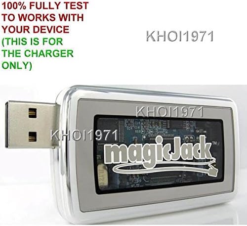 KHOI1971 Стенен монтаж Кабел-ас адаптер, Съвместим с телефонната система MagicJack GO MagicJackGO VoIP Magic Jack Plus Черен