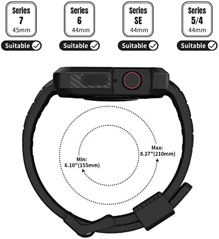 Wristitani Предназначен за Apple Watch Band със Здрав корпус 44 мм 45 мм, Защитен калъф-броня iWatch Band за мъже