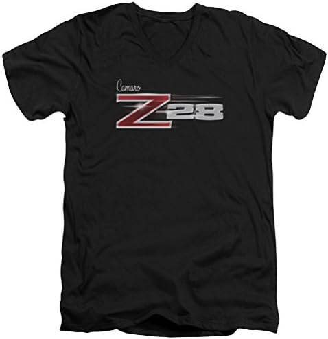 A & E Designs Мъжка Тениска Chevy С логото на Camaro Z28, Приталенная тениска с V-образно деколте