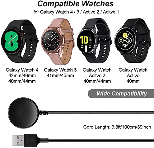 Зарядно устройство за Galaxy Watch 3/Galaxy Watch 4, Разменени Кабел за зареждане на Samsung Galaxy Watch 4/4