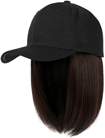 YOLAI Ежедневни Дамски бейзболна шапка за Момичета с Наращенными Коса Директен Къс Регулируема Подвижна Шапка-Перука