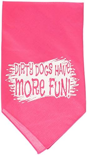 Mirage Pet Products Кърпа с Трафаретным принтом Мръсно куче за домашни любимци, Малка, Ярко-розова