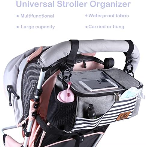 Органайзер за детска количка С Подстаканником, Подвесная Чанта За Съхранение на Памперси, Нескользящий Универсален Органайзер