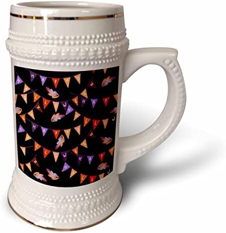 Триизмерни Сладък Банери с участието на Весела Хелоуин и листа - чаша за стейна на 22 унция (stn-369520-1)