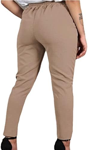 Maiyifu-GJ Дамски Панталон-молив с висока Талия и колан, Ежедневни Панталони Офис Панталони с завязками, Обикновена
