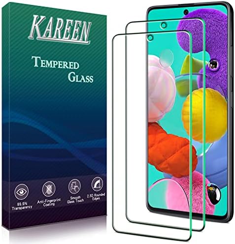 KAREEN [2] Защитно фолио за Samsung Galaxy A51, A51 5G, A51 5G UW от закалено стъкло, защита от надраскване, без мехурчета,