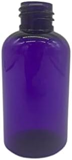Natural Farms 2 унции Purple Boston БЕЗ BPA - Бостонские бутилки - 12 опаковки на Празни контейнери за еднократна употреба - Етерични масла - Шапчица за коса | Natural Yorker с червени връхч