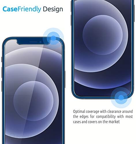 Защитно фолио от матирано закалено стъкло с антирефлексно покритие Inskin с рамка за нанасяне, подходящ за Apple iPhone 12 Mini 5.4 инча, 2 бр. в опаковка.
