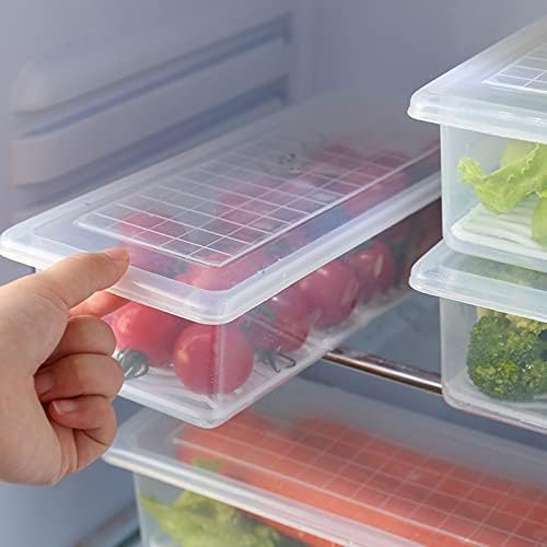 TRBIDRBO 6 Опаковки Контейнер За Съхранение на Продукти за Хладилник, Штабелируемые Кутии-Организаторите за