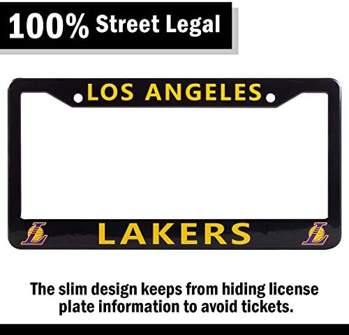 Тампон върху рамка регистрационен номер EliteAuto3K Лос Анджелис Лейкърс – Черно – 12,25 x 6,25 - Идеалният подарък за любителите