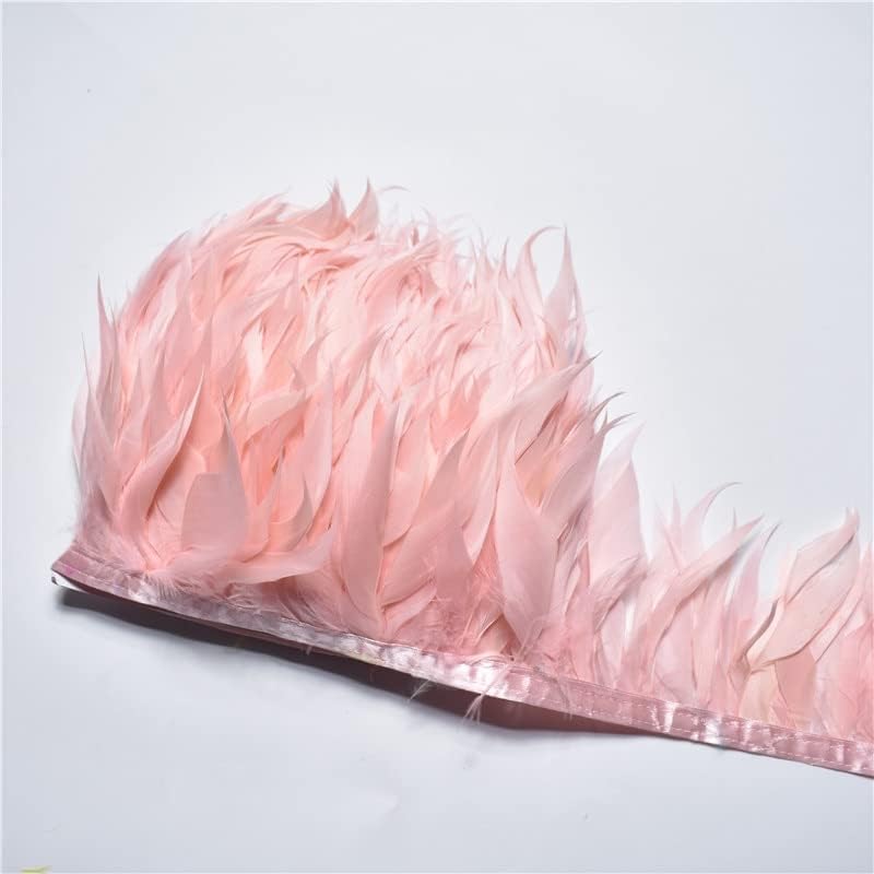 TTNDstore Розова Тапицерия от Пилешки Пера във формата на Миди 5-10 ярда/лот 10-15 См, Пера за Бродерия Направи си