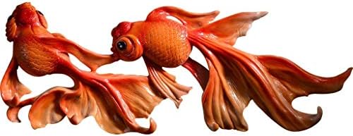 Скулптура Животно Златна Рибка, с монтиран на стената Окачен на Кука Закачалка За Дрехи Редица Кука 3D Моделиране