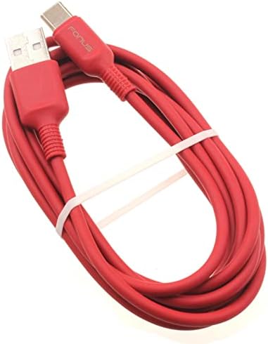 6-крак-USB кабел-C, Червен Кабел на Зарядно устройство, Тел власт Type-C е Съвместим с Motorola Moto Z2 Force