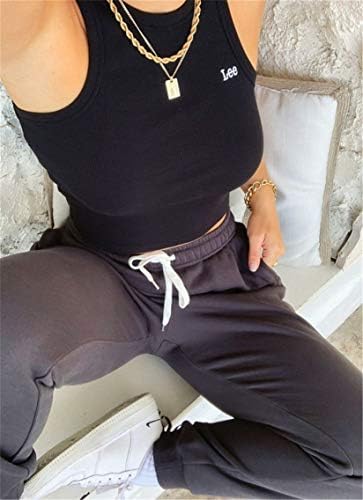 Andongnywell / Женски Свободни Спортни Панталони от едноцветни панталони, Обикновена Спортни Домашни Ежедневни Универсални