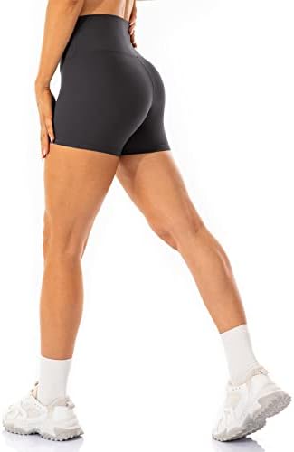 Дамски байкерские шорти Lavento Naked Feeling 3 / 5 / 6 - Ультрамягкие Спортни къси Панталони за йога с висока талия