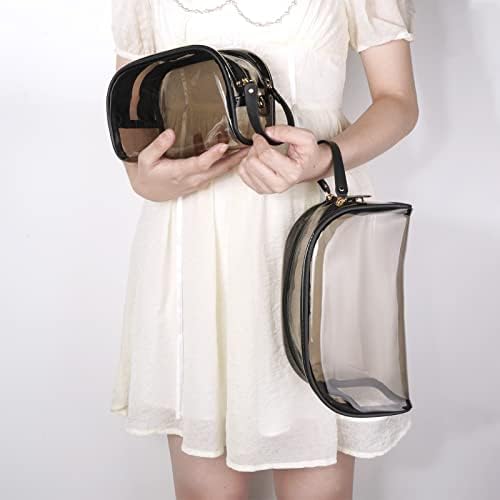 Бистра Косметичка Breteil, козметични чанти за жени, Прозрачни Пътни чанти за тоалетни принадлежности, Прозрачна Косметичка