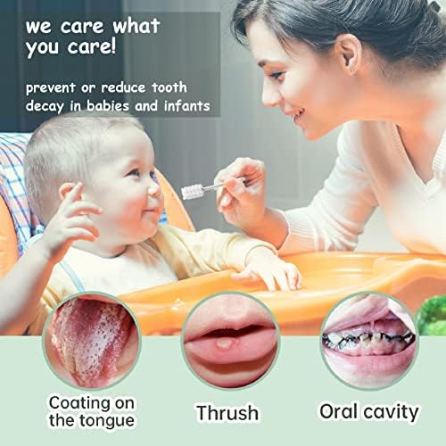 CRRCLSY Средство за почистване на езика на Новороденото, Детска четка за Зъби, Грижи за деца 0-36 месеца, за Еднократна