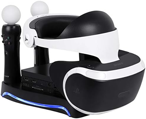 Puroma Модернизировала поставка за зареждане и на дисплея 4 в 1 за PS VR с държач за съхранение на убора, Зареждащата