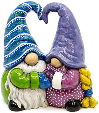 Ню Гэмпширские занаяти Гордън и Гладис Обнимающиеся джуджета - Начертайте своя Собствен Очарователен керамични сувенири
