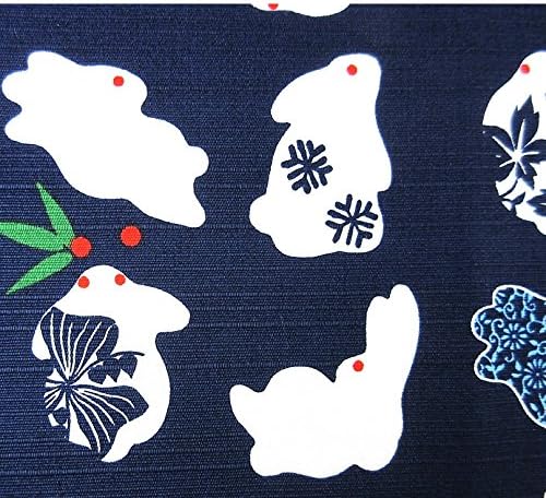 Фуросики - Традиционна японска опаковка (Малки Зайчета /Тъмно синьо)