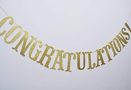 Поздравления Златна Блестящ Знак На Банер - Абитуриентски Бал, Сватба, За Осигурителен Стаж, За Да Проверите
