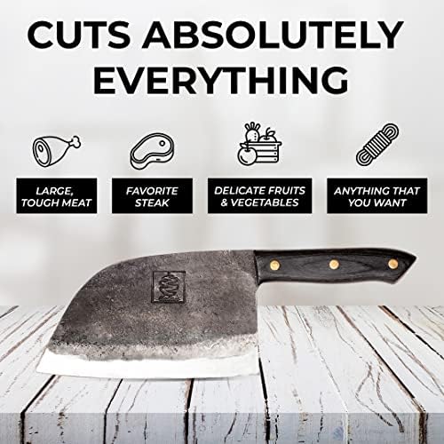 Кухненски нож COOLINA PROMAJA за рязане на месо и зеленчуци |Остър Нож на Главния готвач от Въглеродна Стомана