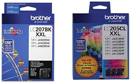 Черно Мастило касета Brother LC207 с Набор от цветни касети Ултра висока производителност