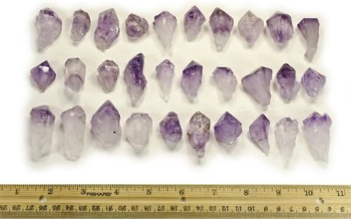 Хипнотични скъпоценни камъни Материали: 10 бр. Аметистовых точки - Среден размер - Красиви, Обемни скъпоценни камъни