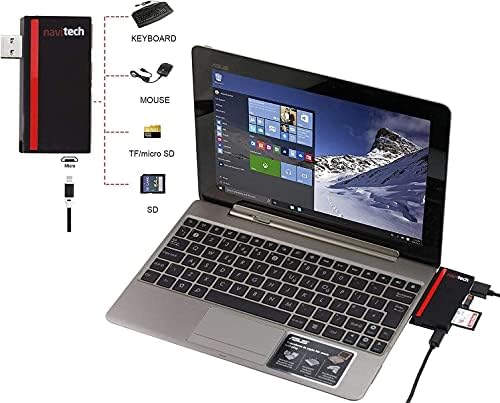 Navitech 2 в 1 Лаптоп /таблет USB 3.0 /2.0 на главината Адаптер/Micro USB Вход SD/Micro SD Четец на карти е Съвместима