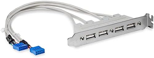 StarTech.com 4-Портов Адаптер за гнездовой платка USB A - USB панел - 4-пинов USB тип A (F) (USBPLATE4)