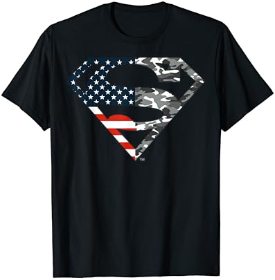 Тениска с Камуфляжным логото на DC Comics, Супермен Американски Флаг