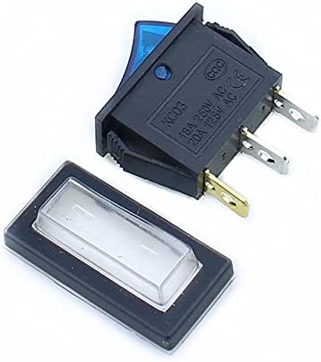 XJIM 1 бр. захранване KCD3 15A/20A 125 В/250 В 3-пинов кулисный ключ Бял цвят, прозрачен силикон Водоустойчив Защитно