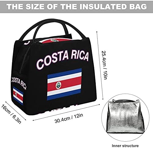 Държавният Флаг на Коста Рика Множество Чанта за Обяд, Чанта-Тоут за Жени, Мъже, Възрастни, Работа, Разходки, Пикник