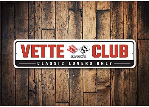 Знак Chevy Corvette Само за любителите на класическата музика Vette Club - 9 x 36 см