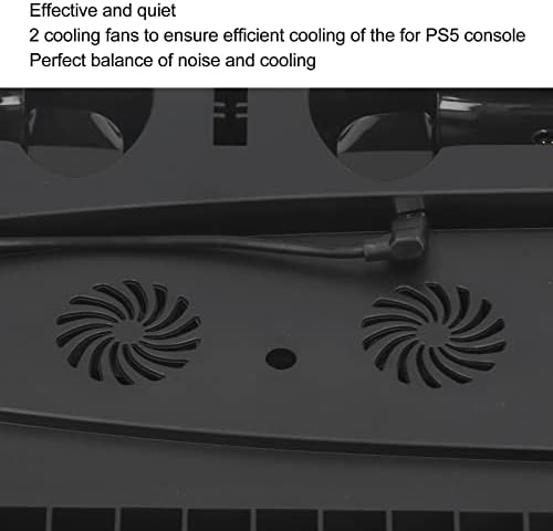 ASHATA за PS5 Вертикална Поставка Охлаждащ Вентилатор, Зарядно Устройство с Двама Ръководители на Вентилатора-Охладител