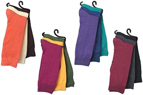 Мъжки чорапи James Fiallo от 12 Двойки Едноцветни и Разноцветни Чорапи Bold Dress