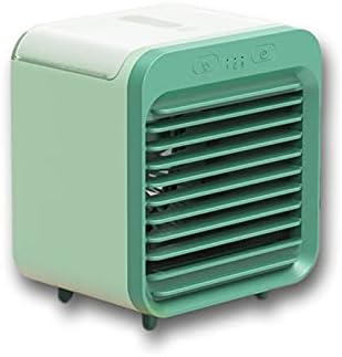 Преносим климатик SHIBOHAN USB с Водно охлаждане, Малък Вентилатор, Мини-Тъпо, Преносим, Акумулаторна батерия за Студен Въздух, за Офис бюрото в общежитието (Цвят: зелен, ?