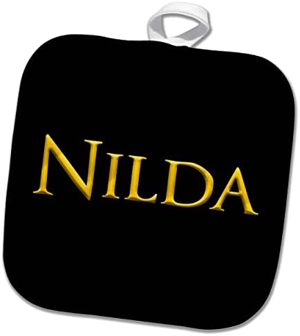 3дРоза Нилда Популярно женско име в САЩ. Жълт в черен Подарък или Ключодържател - кухненски ръкавици (phl-376078-1)
