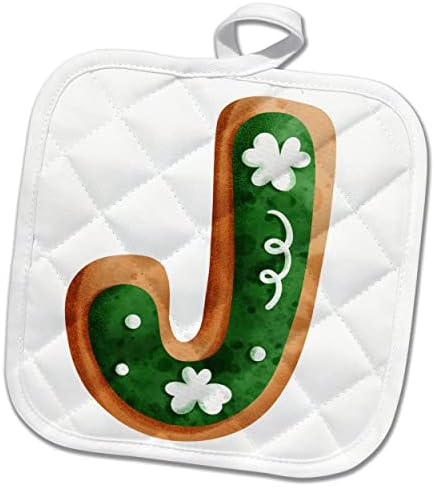 3 - Образни Сладък кухненски ръкавици за бисквити с монограм на Деня на Св. Патрик във формата на буквата J (phl-375884-1)