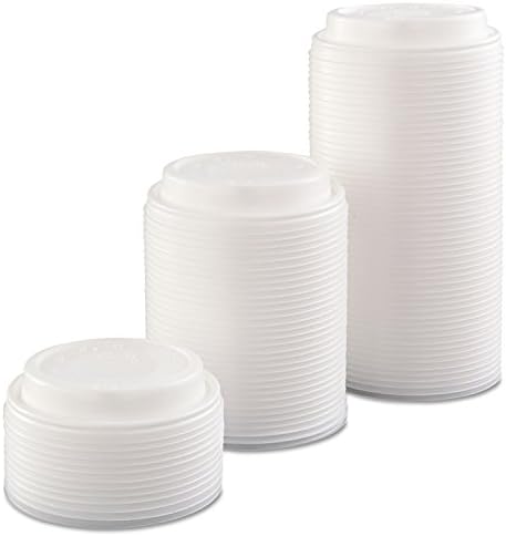 Капачки за капучино DART 16EL Dome са Подходящи за Чаши с обем от 12-24 унция, Бял 1000 /Кашон