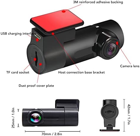 Видеорекордер За управление на автомобил, Автомобили арматурното табло, Камера 1080P Нощно Виждане WiFi Петлевая Запис Мониторинг Паркиране Приложение за Управление ?