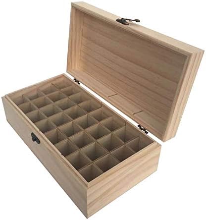 Anncus 32 Слота Кутия За Етерични Масла Твърд Калъф САМ Многофункционален Дървена Кутия За Съхранение на Дървени Кутии За Етерични
